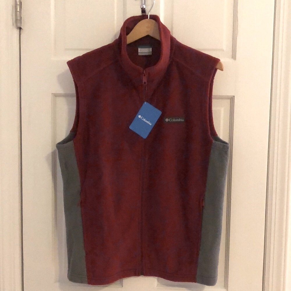 NWT Columbia Granite Mountain Maroon & Gray Vest M